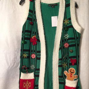 Christmas Long Sweater Vest